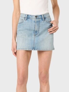 Hudson Light Wash Denim Mini Skirt Womens Size 30 NWT